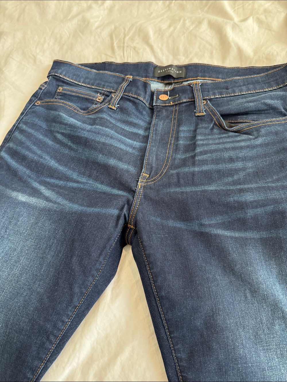 J. Crew Men’s Slim Fit Jeans in Dark Blue Wash